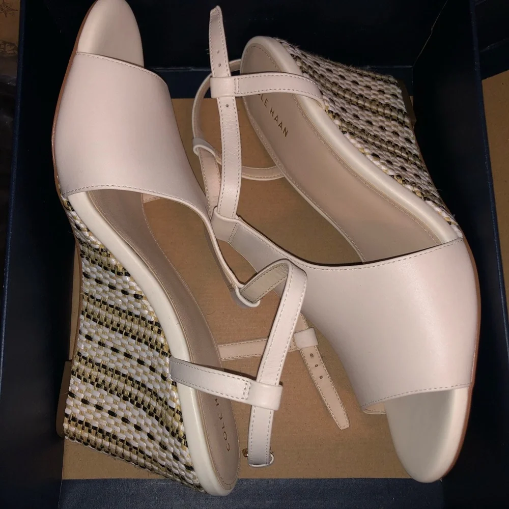 NEW Cole Haan Heels Maddie Wedge Sandals